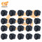 KCD11 6A 250V AC Round black colour 2 pins SPST small plastic rocker switches pack of 100pcs